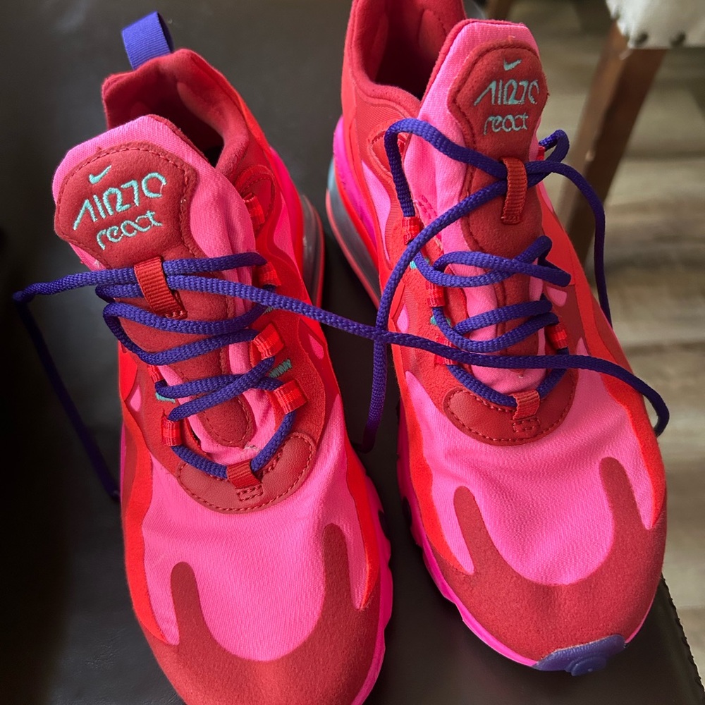 Nike React Athletic Shoes - Pink and Red